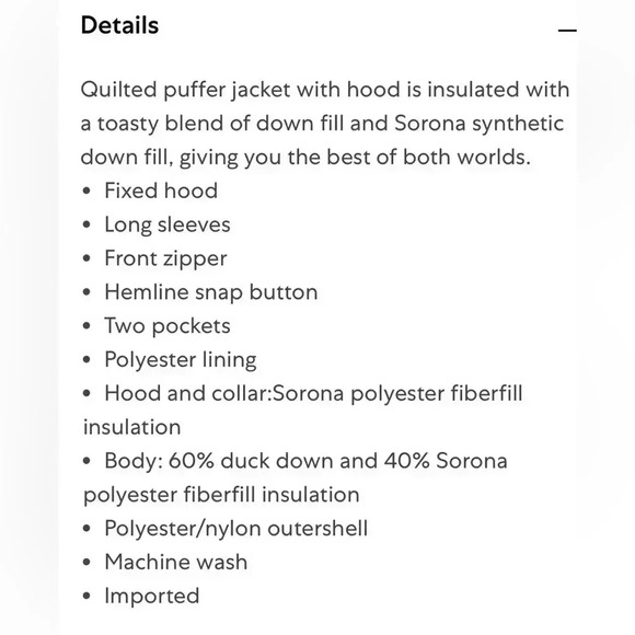 Donna Karan Black Down Puffer with Large  Collar/Hood Neckline M/L - Picture 14 of 16